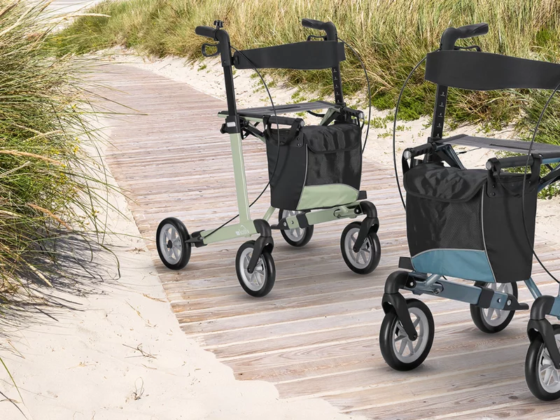 Rollator Vital Plus in frischen Sommerfarben Meer und Düne – Sonderedition